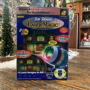 Christmas Laser Light Moves Halloween or Christmas themed.  Star Shower Magic